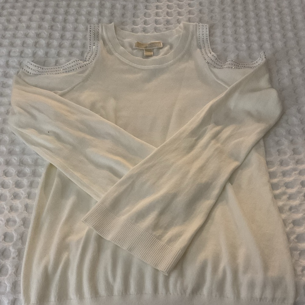 White peekaboo Michael kors sweater